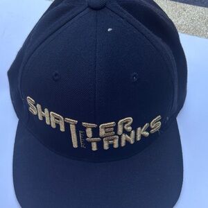 Black Cap with Gold Embroidery